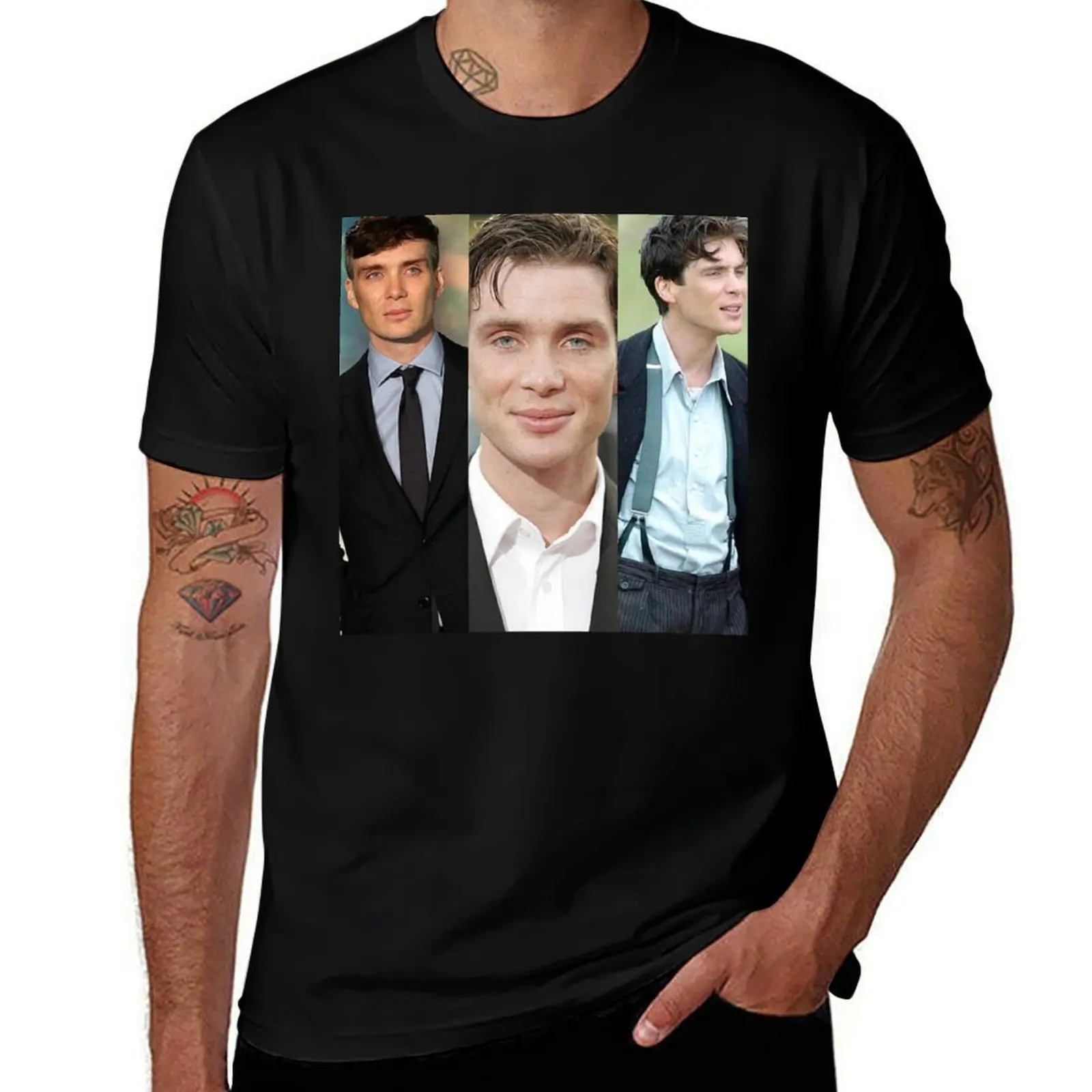 

cillian murphy collage T-Shirt sports fans Blouse cotton man t-shirts compression shirt men