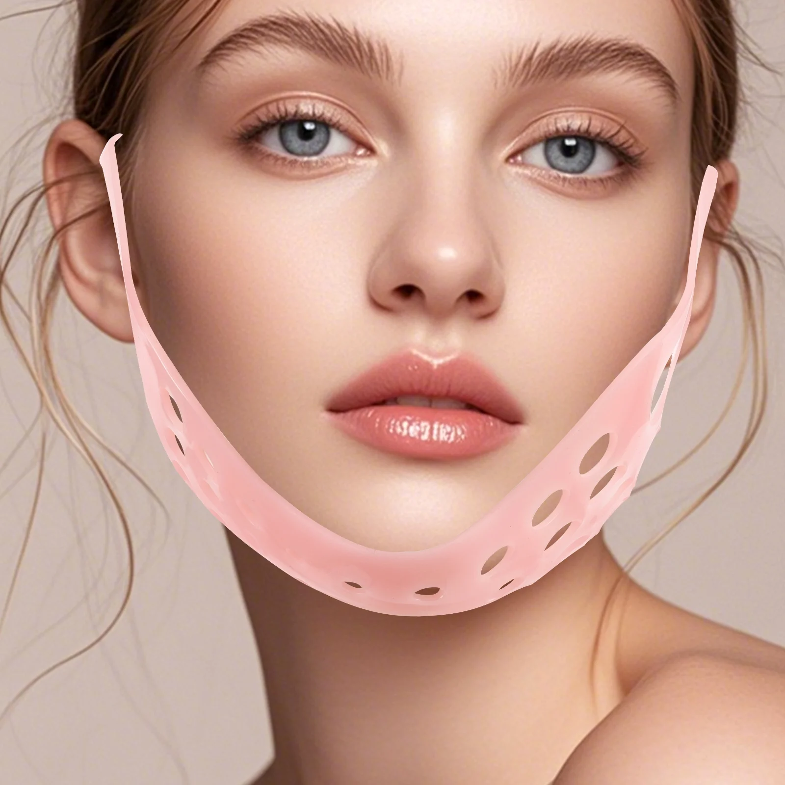 Thin Face Mask Sleeping Double Chin Reducer Pink V Line Lifting Bandage