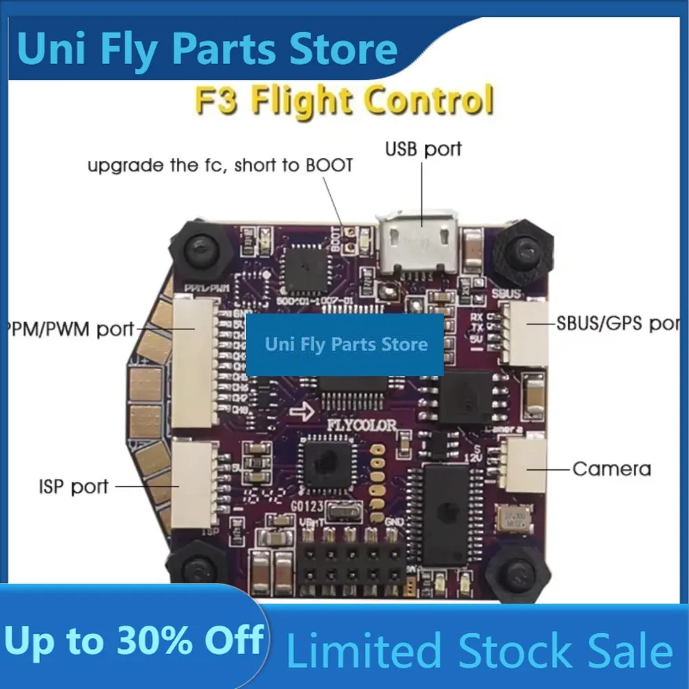 Flycolor Raptor 390 Tower 4 In 1 ESC FPV F3 Flight Controller Integrated OSD Power Distribution Board For QuadcopterUniFly