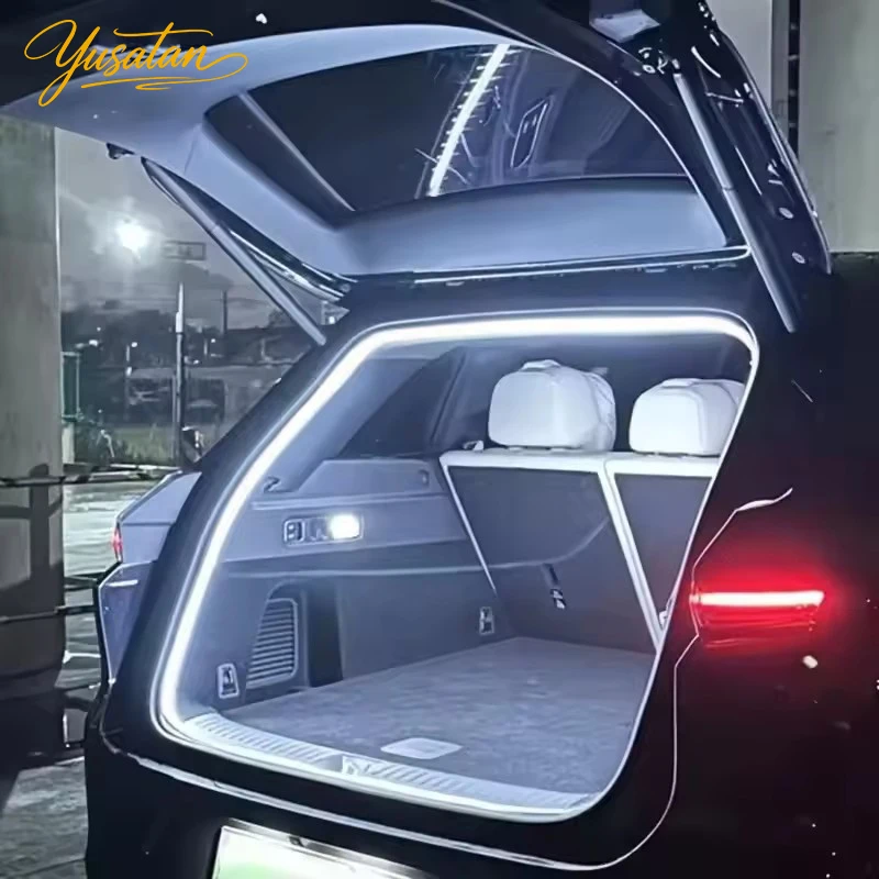 YUSATAN Car Trunk Led Light Strip PVC Flexible Ambient Light Strip Automatic On/Off Hidden Installation Universal for Suv/Mpv