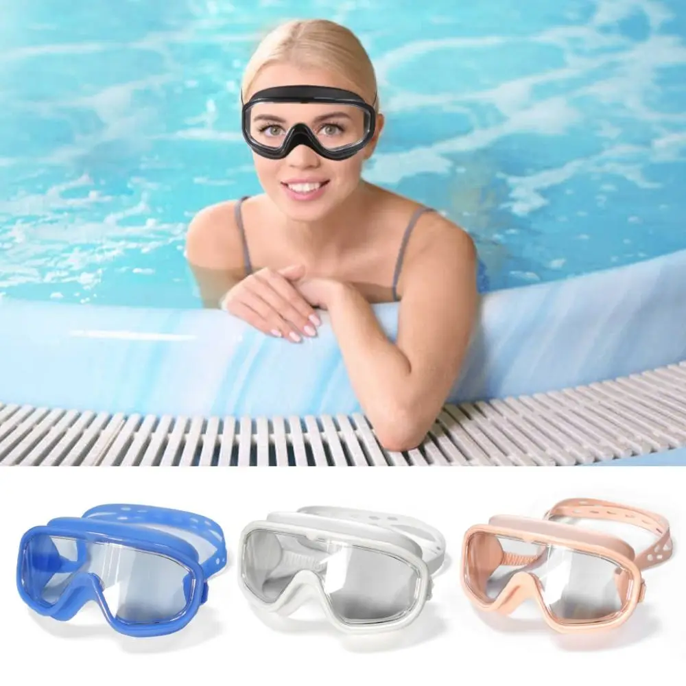 Okulary pływackie dla dzieci z powłoką przeciwmgielną, duża oprawka, szeroki widok, okulary do pływania o wysokiej rozdzielczości, unisex, okulary dla dzieci.