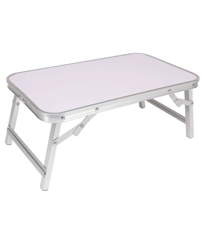 Tradineur Folding Aluminum Bed Table, Tray with Legs for Breakfast, Laptop, Multifunctional, Portable,