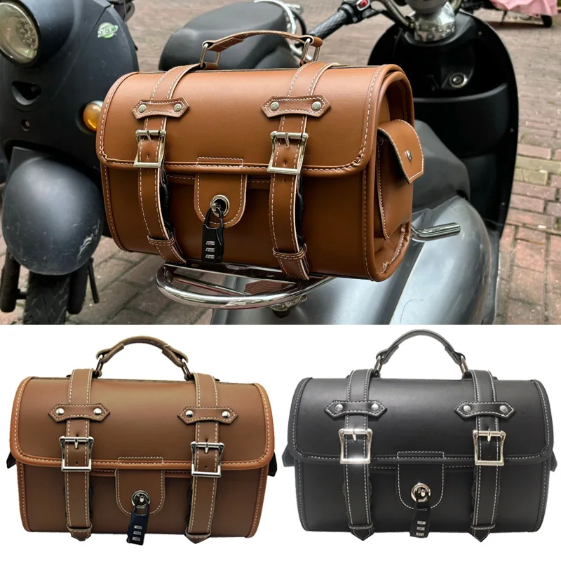 

Universal Retro Rear Seat Motorcycle Side Waterproof Luggage Bag Outdoor Casual Large Capacity Tote Bag