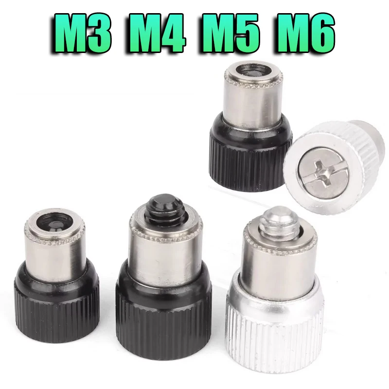 100pcs Pf11 Captive Panel Screw Spring Loaded Hand Twist Thumb Screw M3-m6 Self-clinching Rivet Screws For Cabinet