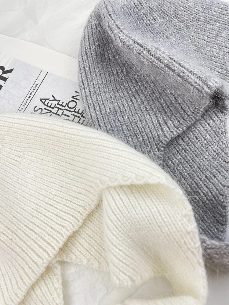 Gestrickte Gehörschutz Hüte Für Frauen Männer Winter Warme Beanies Caps Outdoor Ski Balaclava Bib EarCaps Damen Skullies Hüte gorros – Detail 14
