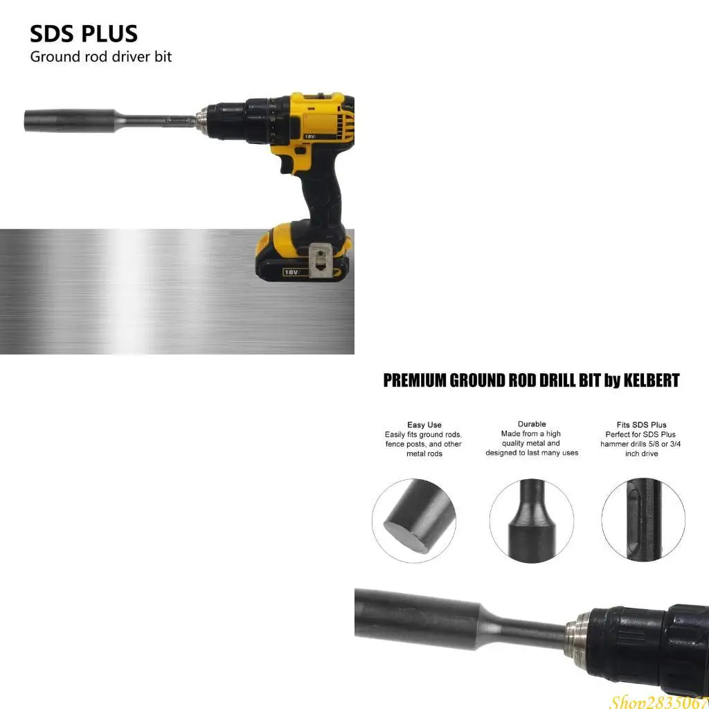 

Ground Rod Driver for 5/8 Inch 3/4 Inch Ground Rods Replacement 831F