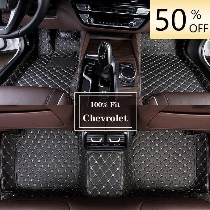 Custom Leather Car Floor Mats For Chevrolet Captiva 2013-2017 Auto Carpet Rugs Foot Pads Parts Interior Details Accessories 차량용품