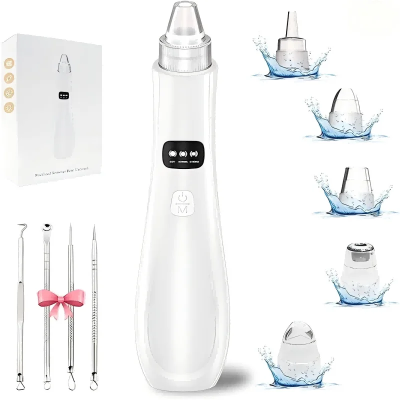 Extracteur Électrique de Points Noirs Rechargeable par USB, Dispositif d'Aspiration Sous Vide des Pores du Visage, Points Blancs, Acné, lèvent