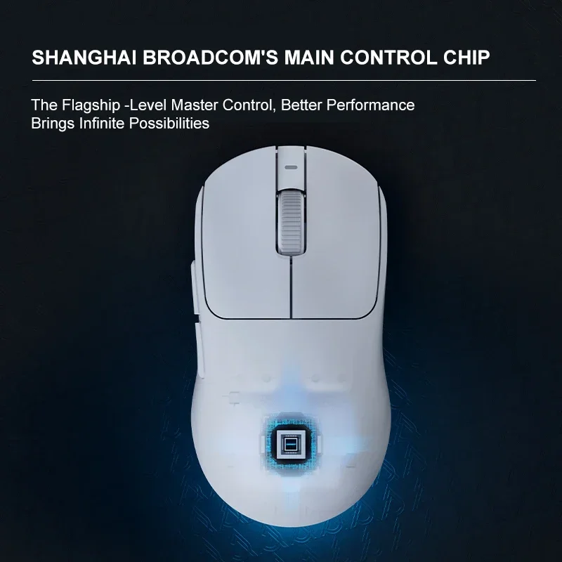 SEJISHI AJ199 MAX PAW 3395 ماوس ألعاب لاسلكي 3 أوضاع 2.4G ماوس سلكي قابل لإعادة الشحن USB ماوس ألعاب أبيض كمبيوتر كمبيوتر محمول