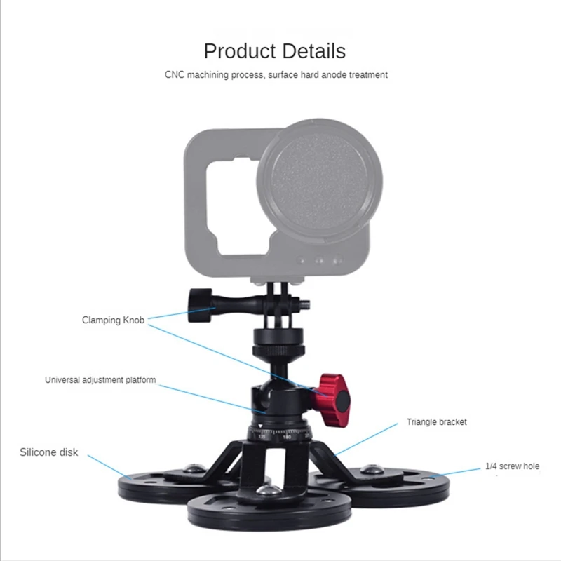 For Gopro Magnet Chuck Suction Cup Fixed Action Camera Gimbal Mount With Holder For Action Camera Accessories
