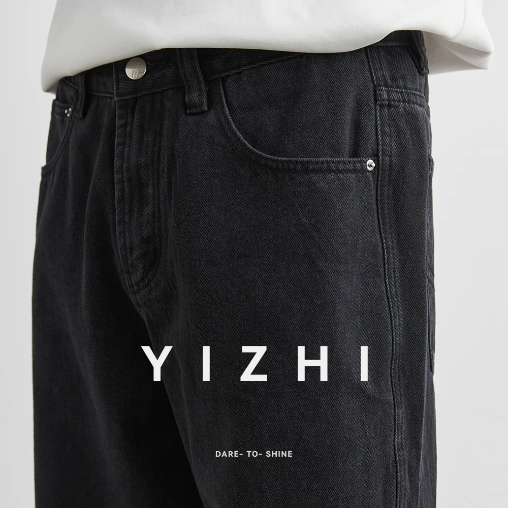 2025 New Autumn Jeans Men Black Casual Baggy Trousers Classic Straight Comfortable Wide Denim Trousers Male Brand Clothing