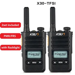 KSUN 2 szt. Walkie Talkie PMR FRS Mini rozmiar ręczna stacja radiowa UHF nadajnik komunikacji dalekiego zasięgu