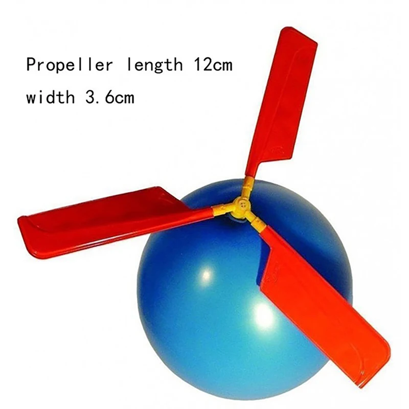 ABTI-10 Set Funny Balloon Helicopter Launcher Balloon Powered Racers Inertial Power Stem For Children's Day Gift