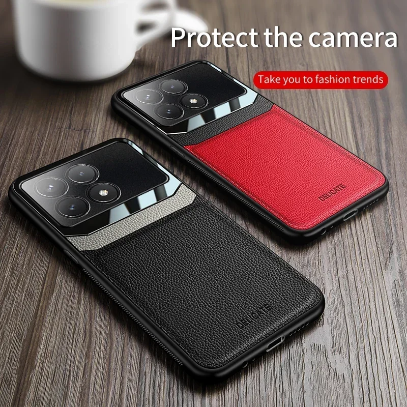 Leather Case for Redmi Turbo 4 Note 14 13 K70 Ultra K60 K50 Pro Xiaomi Poco M6 Pro X6 X5 Camera Full Protector Shockproof Cover - view 2