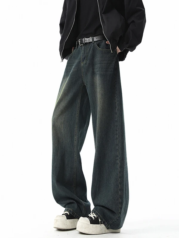 

Американские ретро-джинсы Blue Bell Bot для мужчин, утягивающие, с широкими штанинами, длинные брюки, весна-осень, из смесового хлопка, свободный крой