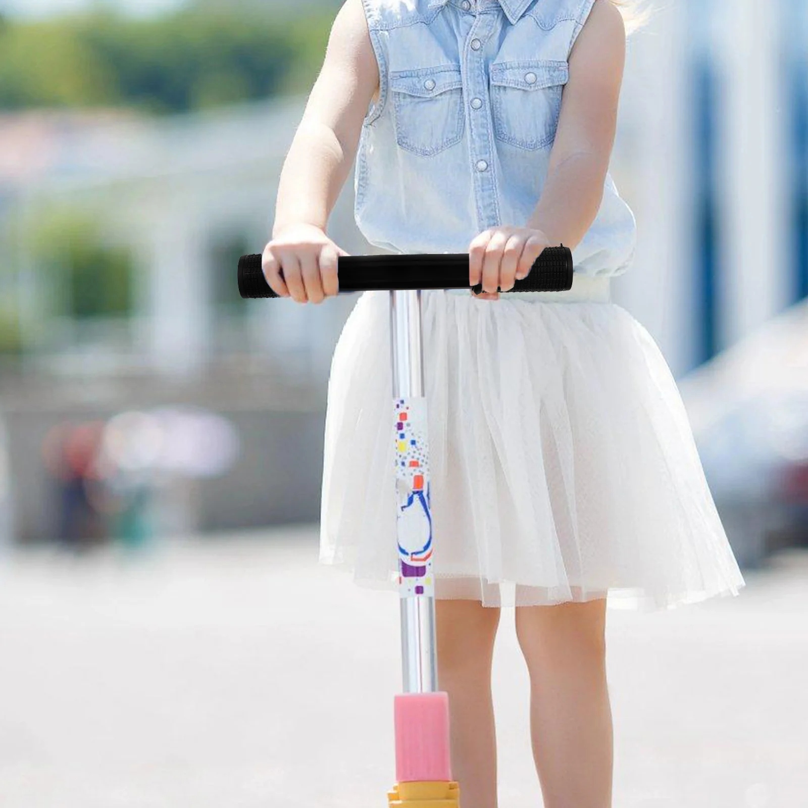 

Электрический самокат H, регулируемый, безопасный для детей, черный силикон, портативные принадлежности, легкая замена для путешествий