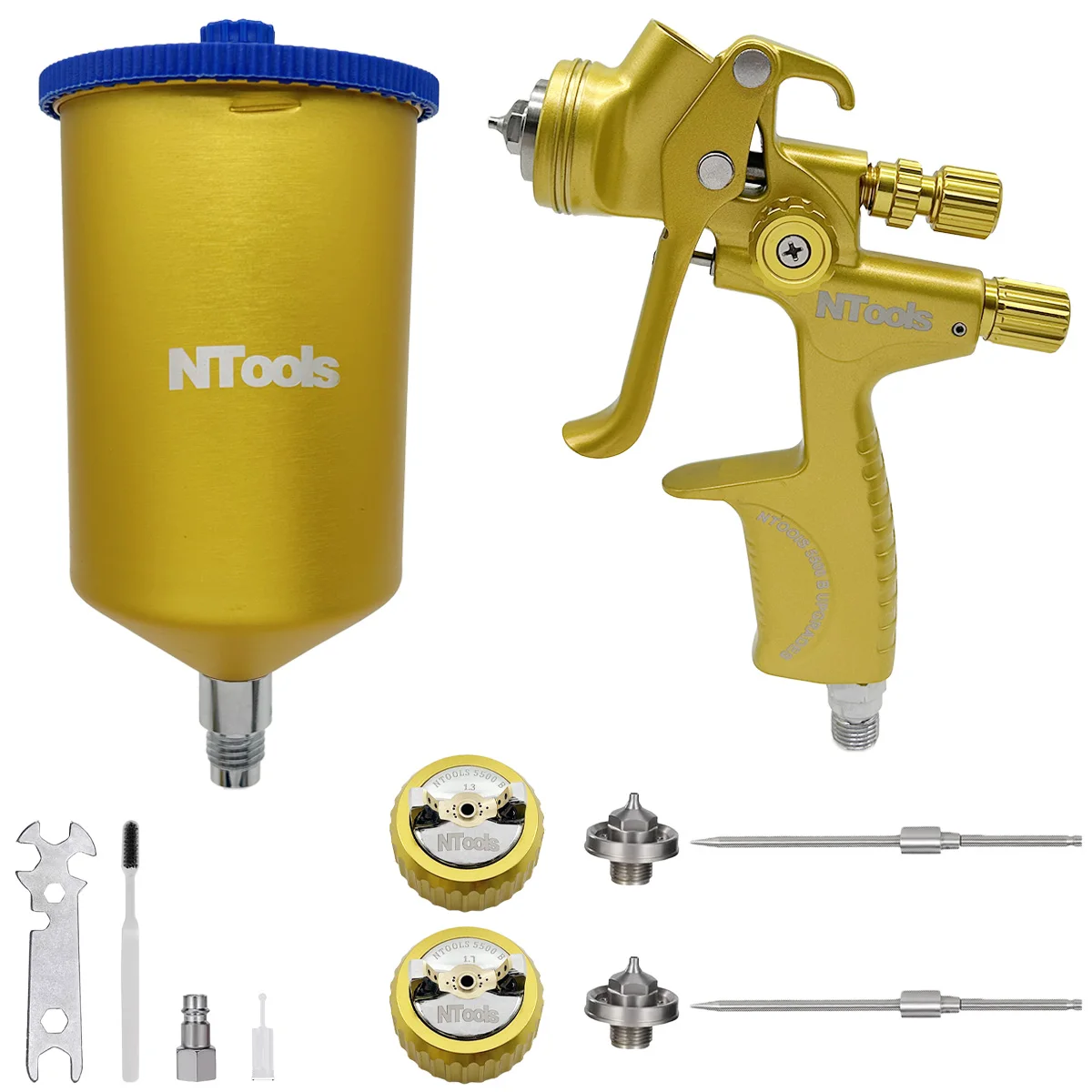 Nuevo HVLP SPRAY GUN  alta atomización 1,3mm Automotive specific spray paint gun. Used with varnish, primer, water-based paint。