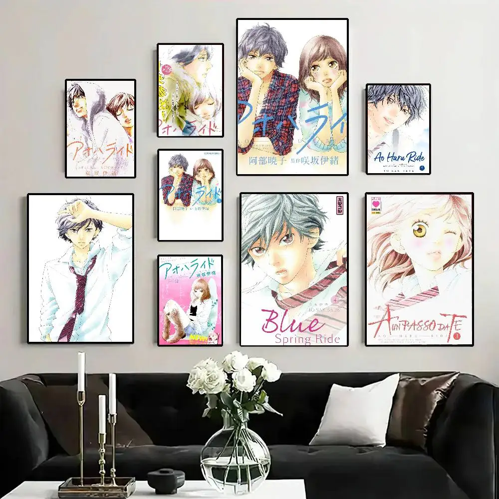 Anime Ao Haru Ride Posters Living Room Bar Cafe Quality Canvas Vintage Style Comics Painting Art Home Wall Decor Picture