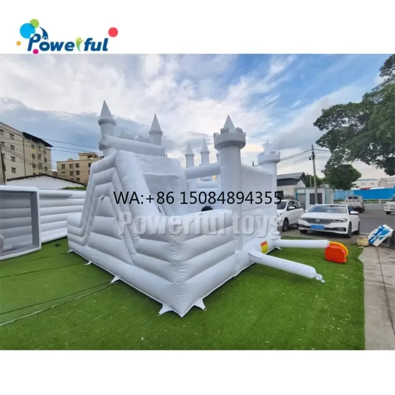 Inflatable Kids Combo Jumper Bouncer Wedding Castle White House Easy Setup Outdoor