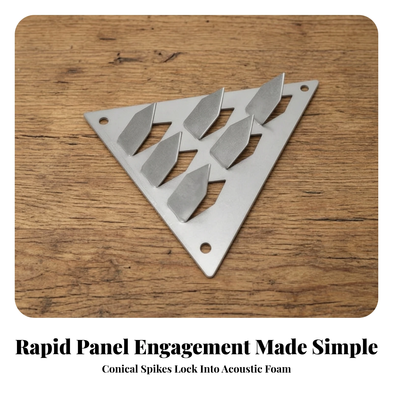 12 Pieces Acoustic Panel Clip Galvanized Steel Acoustic Panel Mount Impaling Clip Triangular Impaler Mount Corrosion Resistant