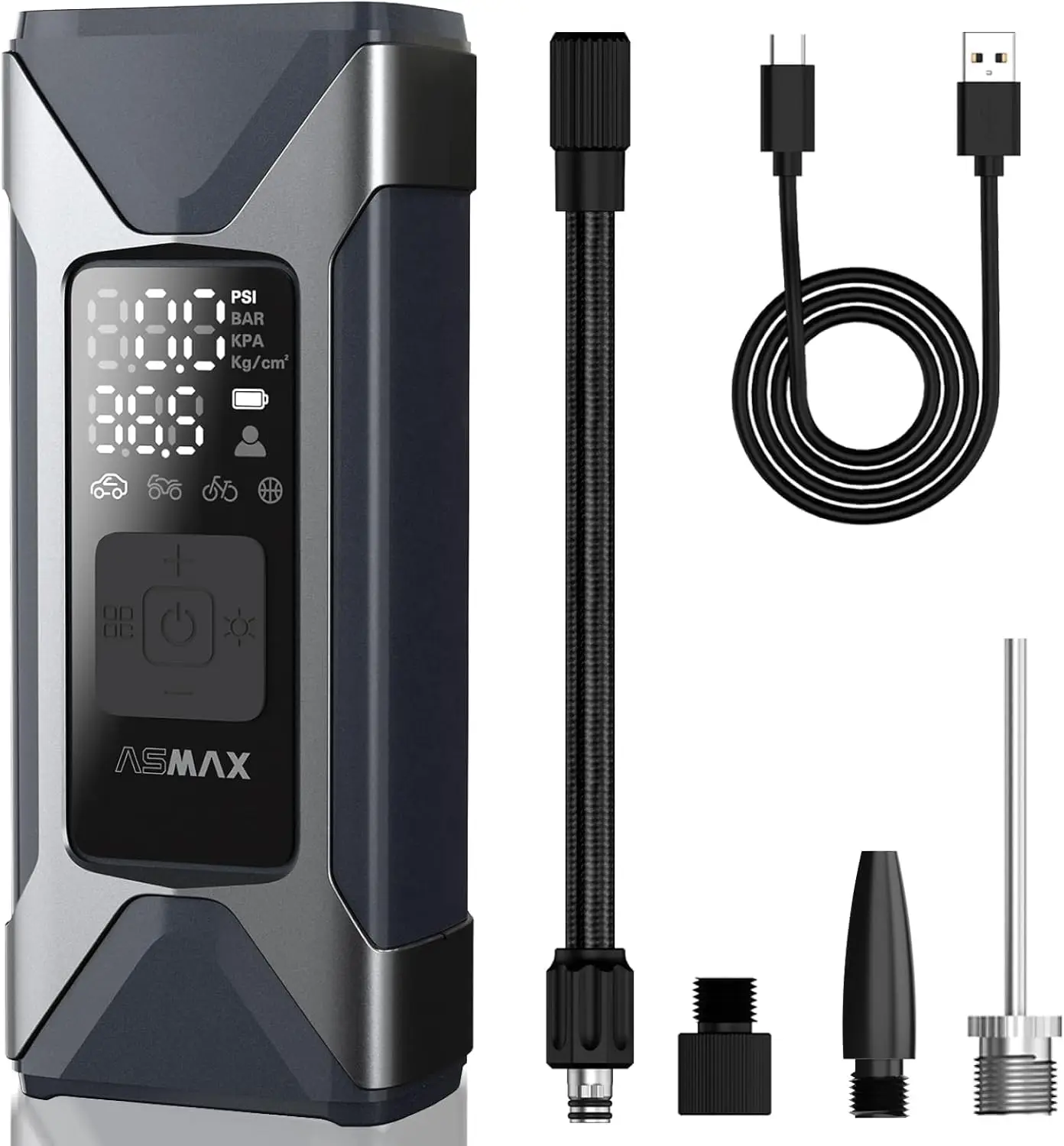 

Умный портативный насос для накачивания шин с автоматическим отключением, аксессуар для обслуживания автомойки для автомобилей