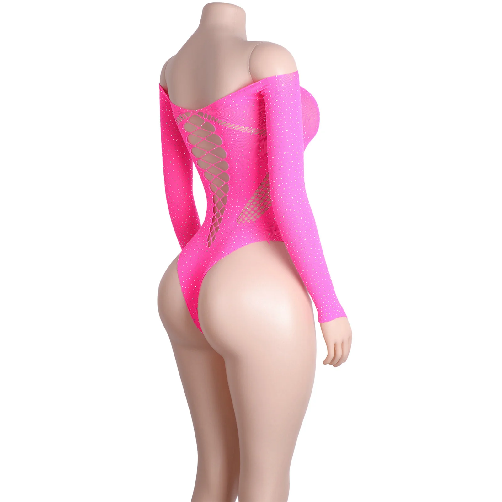 Diamant String Body Dentelle Résille Sexy Robe De Salle De Bal Tenue De Performance Élégante Vêtements De Nuit Scène Designer Vêtements De Mode