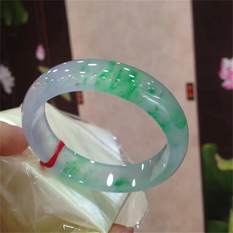 

jiale/Send Certificate/ natural ice species Jade Fashion Emerald spring color Bangles Accessories Fine Jewelry Women Couple Gift