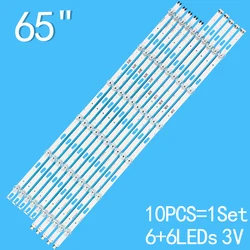 100% new 10pcs/Kit LED strip for SAMSUNG TV UE65TU7105 UN65TU8200 UN65TU8000 UN65TU7000 BN96 50314A LM41 00876A V0T7 650SMB R0 J