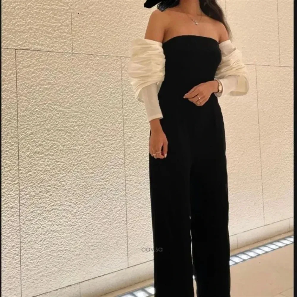 

Oisslec Black Evening Dresses Puff Sleeve Party dresses 2024 Off Shoulder Formal Occasion Dresses Long Prom Gown New فساتين طويل