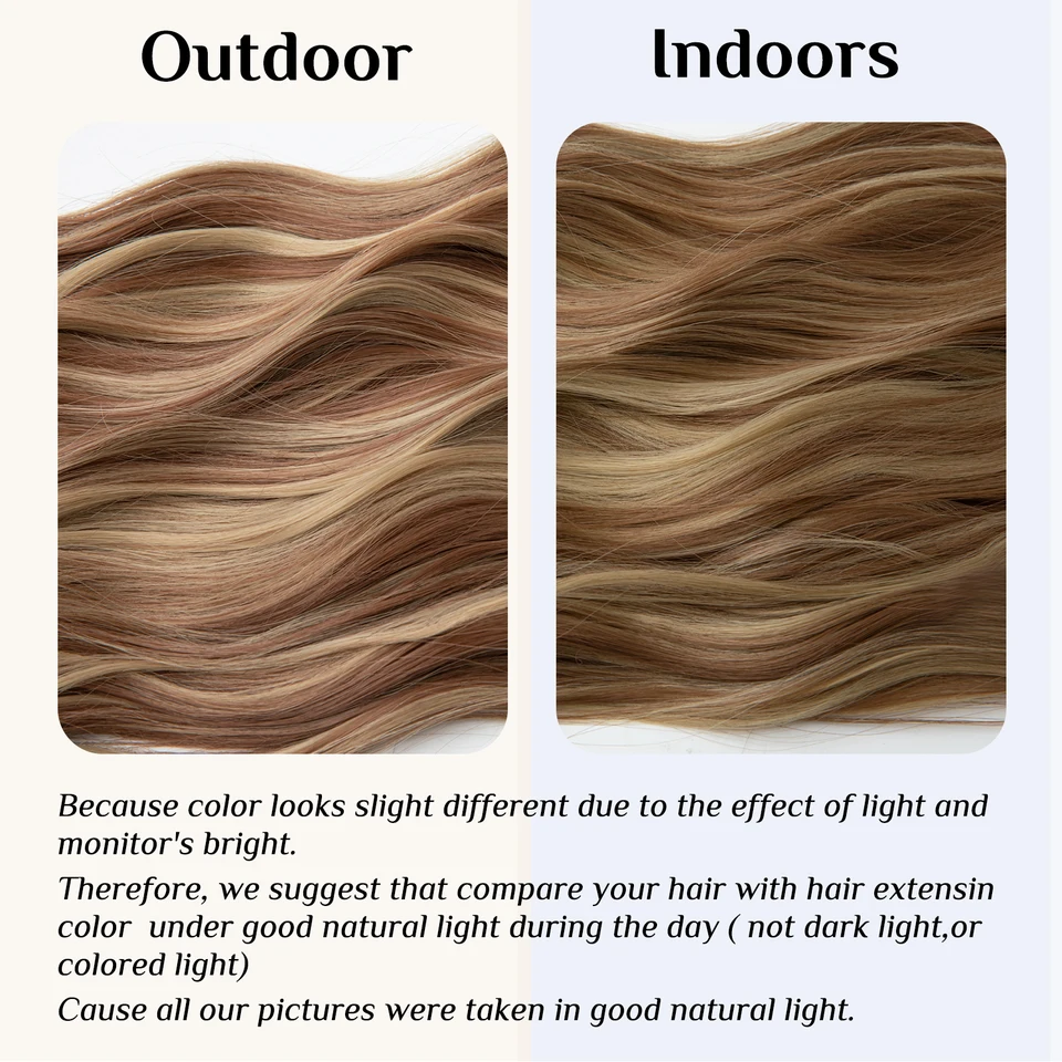 SARLA 4 piezas/set Sintético Largo Ondulado Clip en Extensiones de Cabello 22" Grueso Postizo para Mujer Marrón Rubio Negro Natural Falso Cabello 6