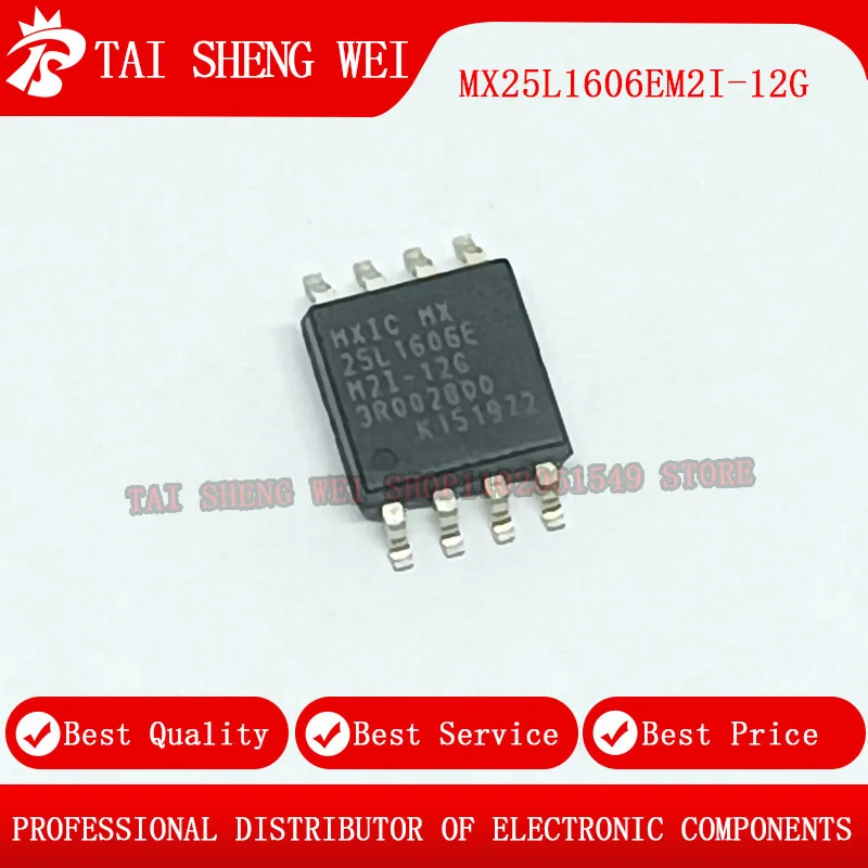 10PCS MX25L1606EM2I-12G MX 25L1606E M2I-12G MX25L1606EM2I SOP-8 SOP8 IC New Original