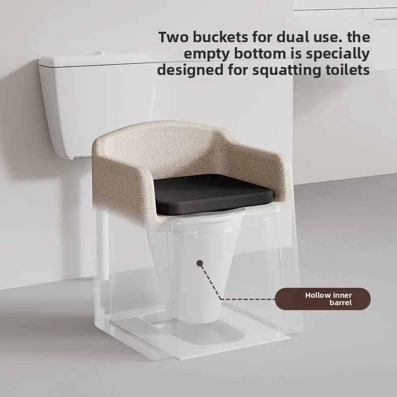Squatting Toilet To Sitting Toilet Chair EPP Bathroom Chairs for Elderly Pregnant Women Portable Mobile Toilet Seat Stool