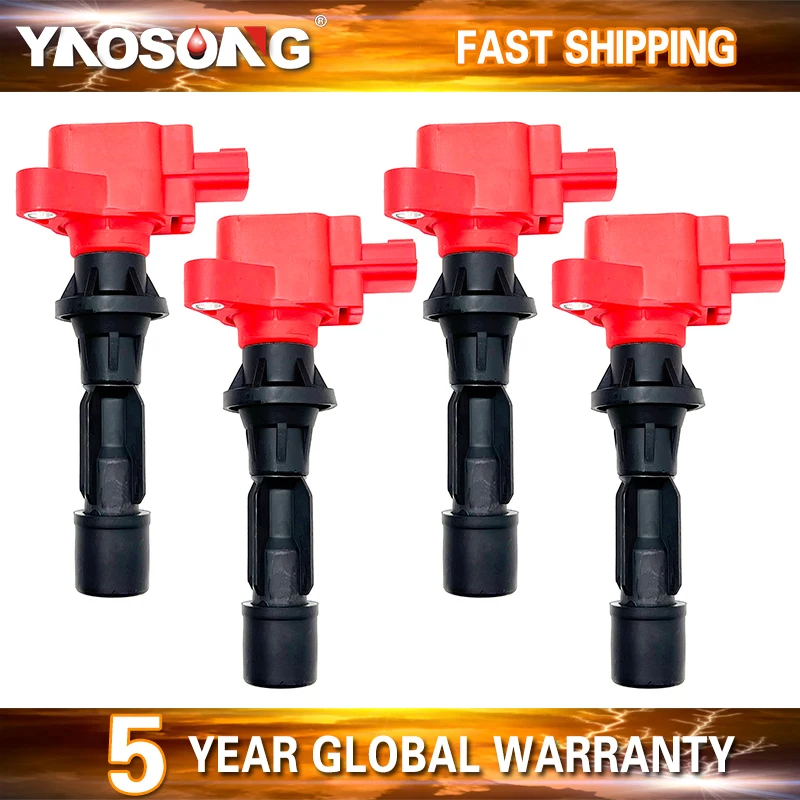 

4x ignition coils coil for Mazda 3 6 CX7 MX5 CX-7 MX-5 Miata Sport 2.0L 2.3L 2.5L 6M8G12A366 L3G218100A L3G218-100A-9U UF540