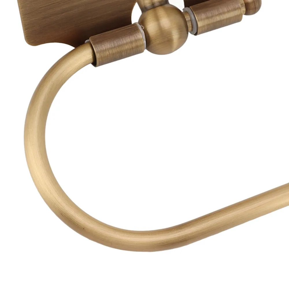 Copper Toilet Paper Holder Wall Mounted Scratch Resistant Tissue Roll Holder Vintage Convenient Toilet Tissue Holder Family