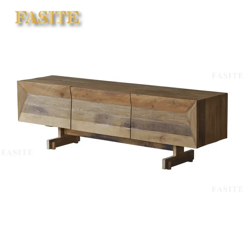 For Japanese Wabi Sabi Style Ancient Wood TV Cabinet Retro Antique Replica Old Wood Furniture Living Room Homestay Decor