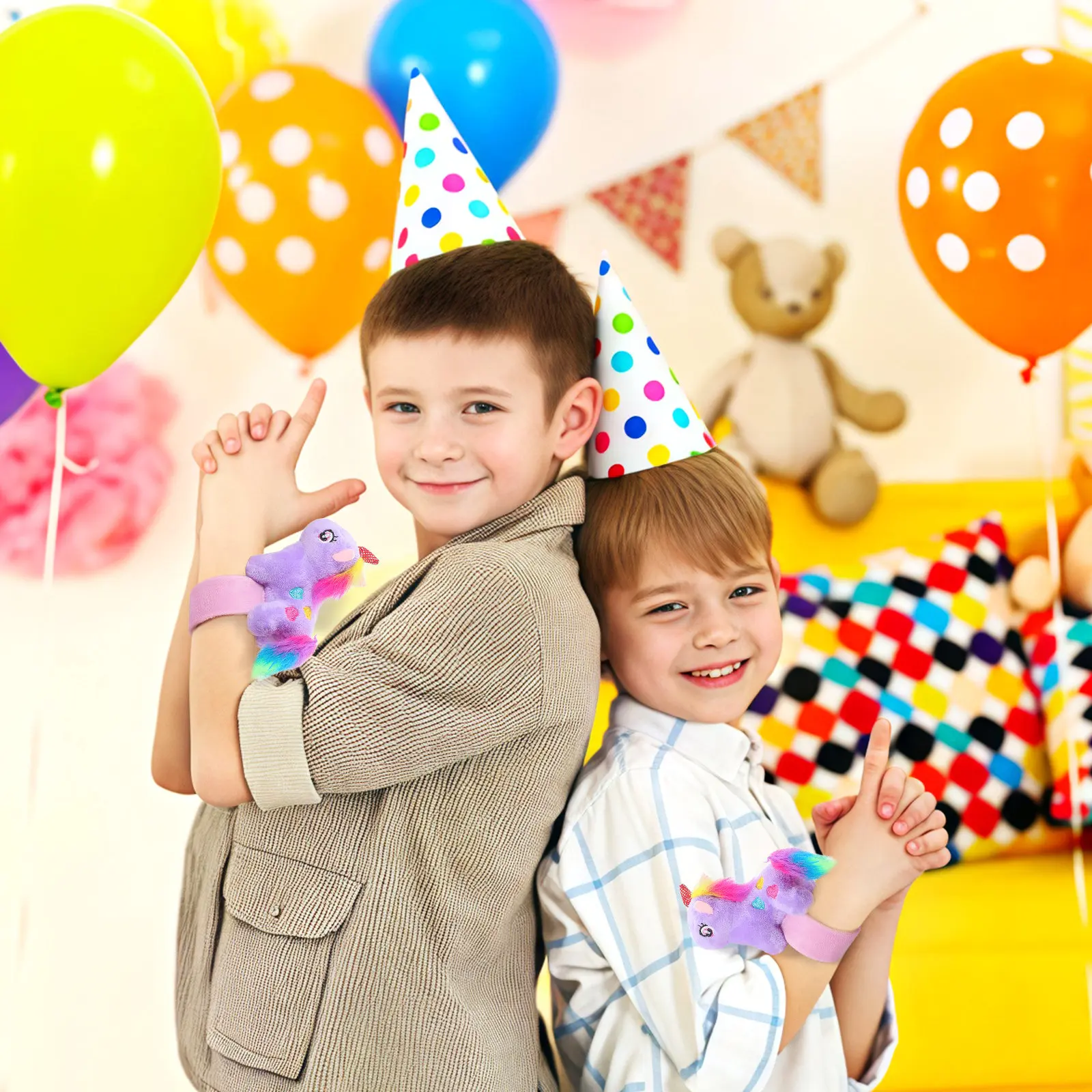 

Unicorn Slap Bracelet Soft Comfortable Kids Teens Adults Party Gifts Cartoon Animal Pattern Wrist Band Funny Slap Bands