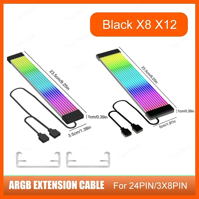 PC RGB Light Strip Geschikt voor PSU Kabel PC RGB GPU Kabel 5V 3Pin ARGB Sync PC Verlengkabel voor 6Pin 8Pin 12Pin 16Pin 24Pin - afbeelding 1