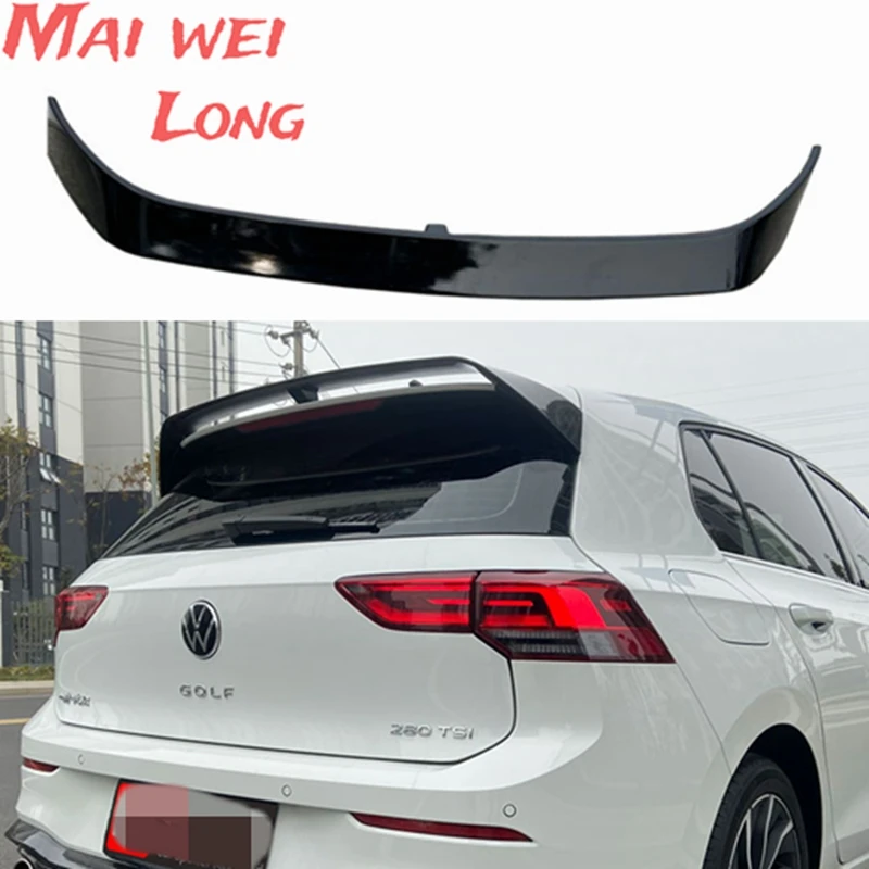 

For VW Volkswagen GOLF 8 MK8 Pro 2020-2022 Spoiler ABS Black/Carbon Color Car Rear Trunk Spoiler Car Styling