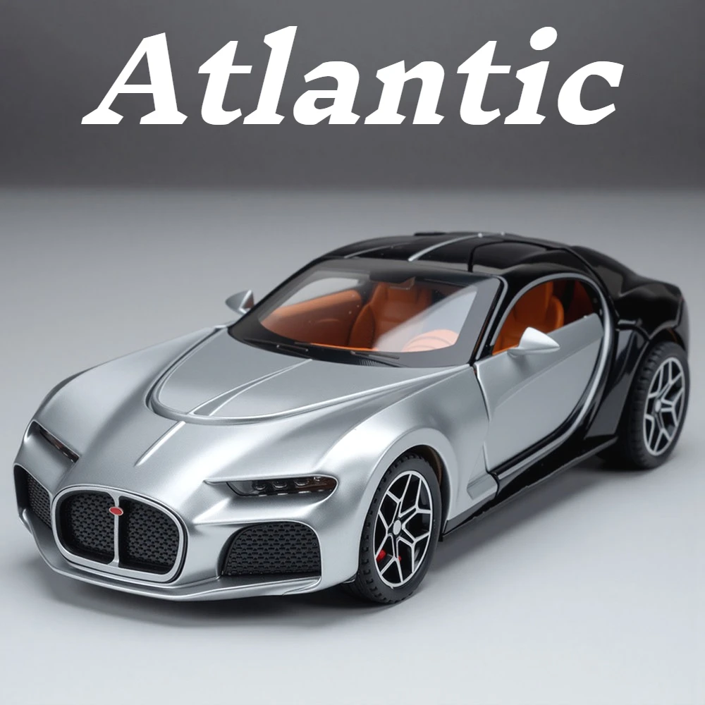

1:32 Scale Atlantic Tourbillon Car Model Toy Exquisite Interior Metal Body Rubber Tires Supercars Boys Home Decoration Gifts