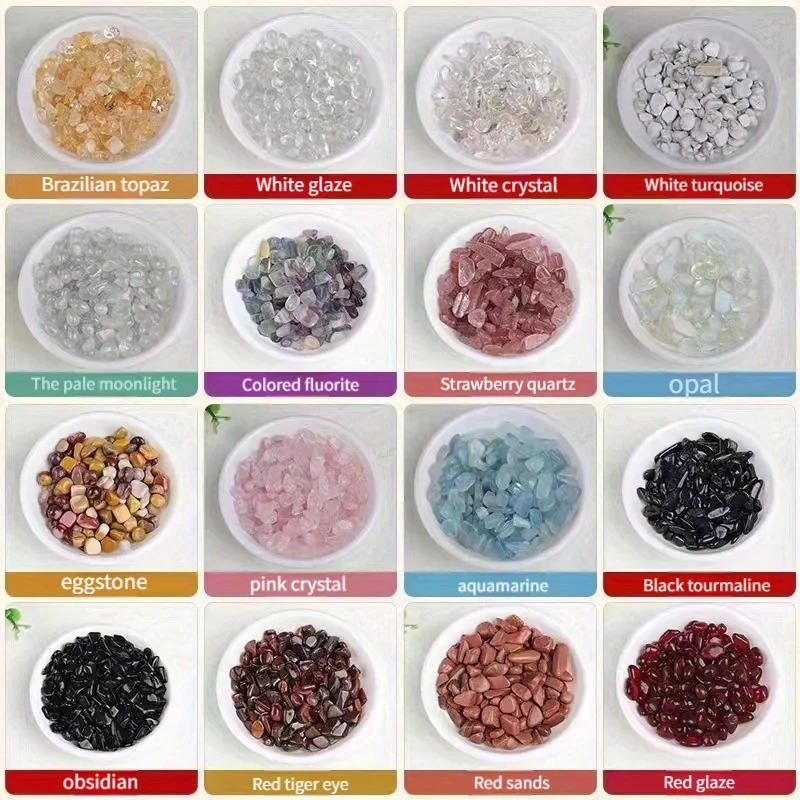 Natural crystal stone granule decoration fish tank flowerpot decoration nail art sand painting net red Chinese pure natural