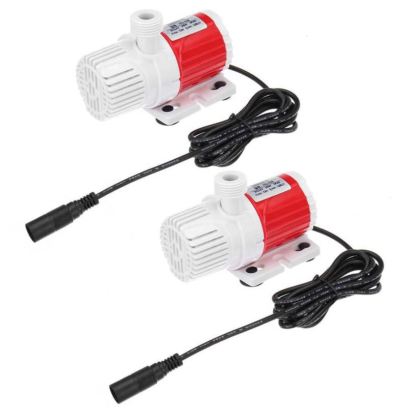 2X 20W 12V Dc 1100L/H Submersible Water Pump Marine Controllable Adjustable Speed Water Pump Fish Tank Aquarium