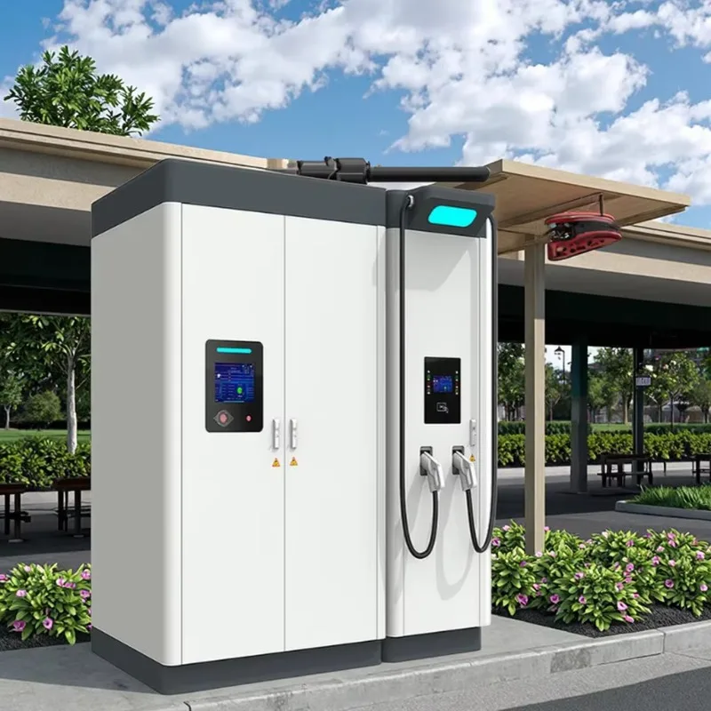 Commercial 100KW DC EV Charging Station OCPP1.6J Fast Charger CCS GB/T NACS Floor Mounted AC380V IP55 Custom