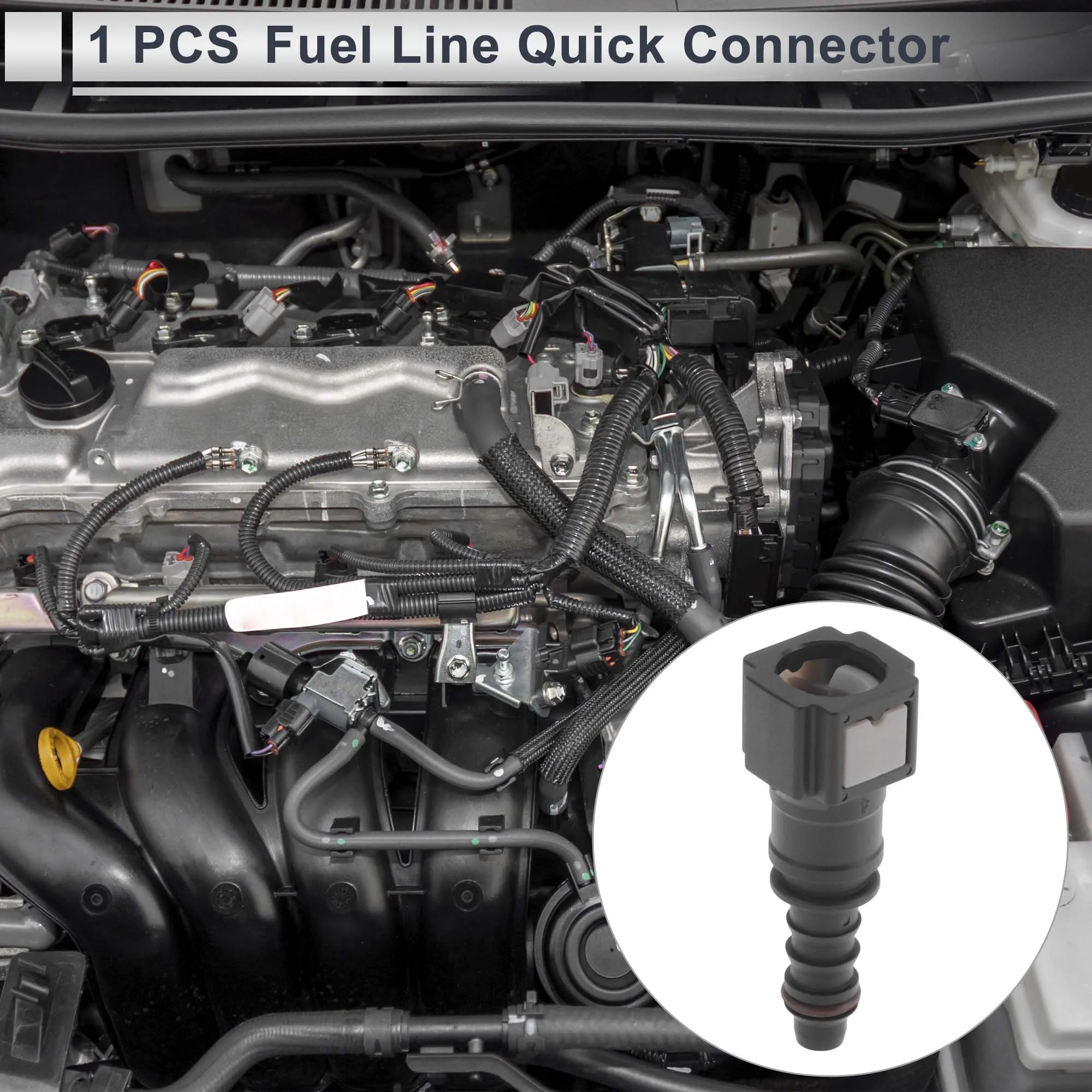 X Autohaux Vehicle Fuel Line Quick Connector 6.3 mm ID 5.4/6.5/6.8/8.9mm OD Auto Fuel Line Coupler Hose Plastic Car Accessories