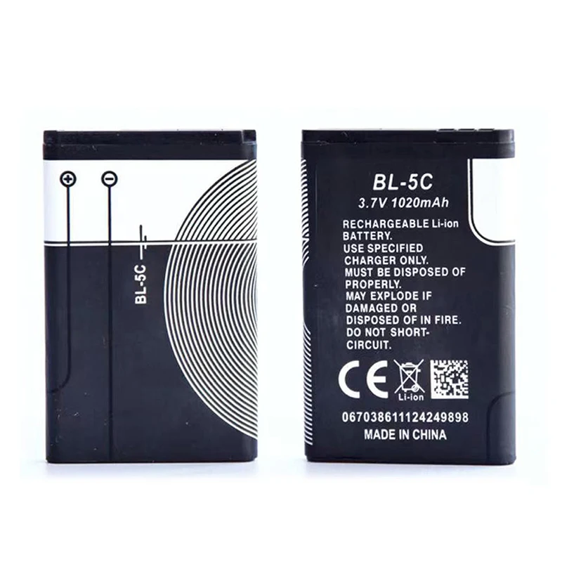 Hot 3.7V 1200mAh Battery BL-5C BL5C BL 5C Rechargeable Batteries For 2112 2118 2255 2270 2280 2300 2600 2610 3125 3230