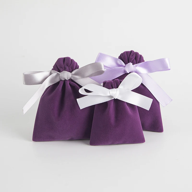 10Pcs Velvet Drawstring DIY Jewelry Gift Pouches Storage Bags For Wedding Party Candy Gift Necklace Earring Storage