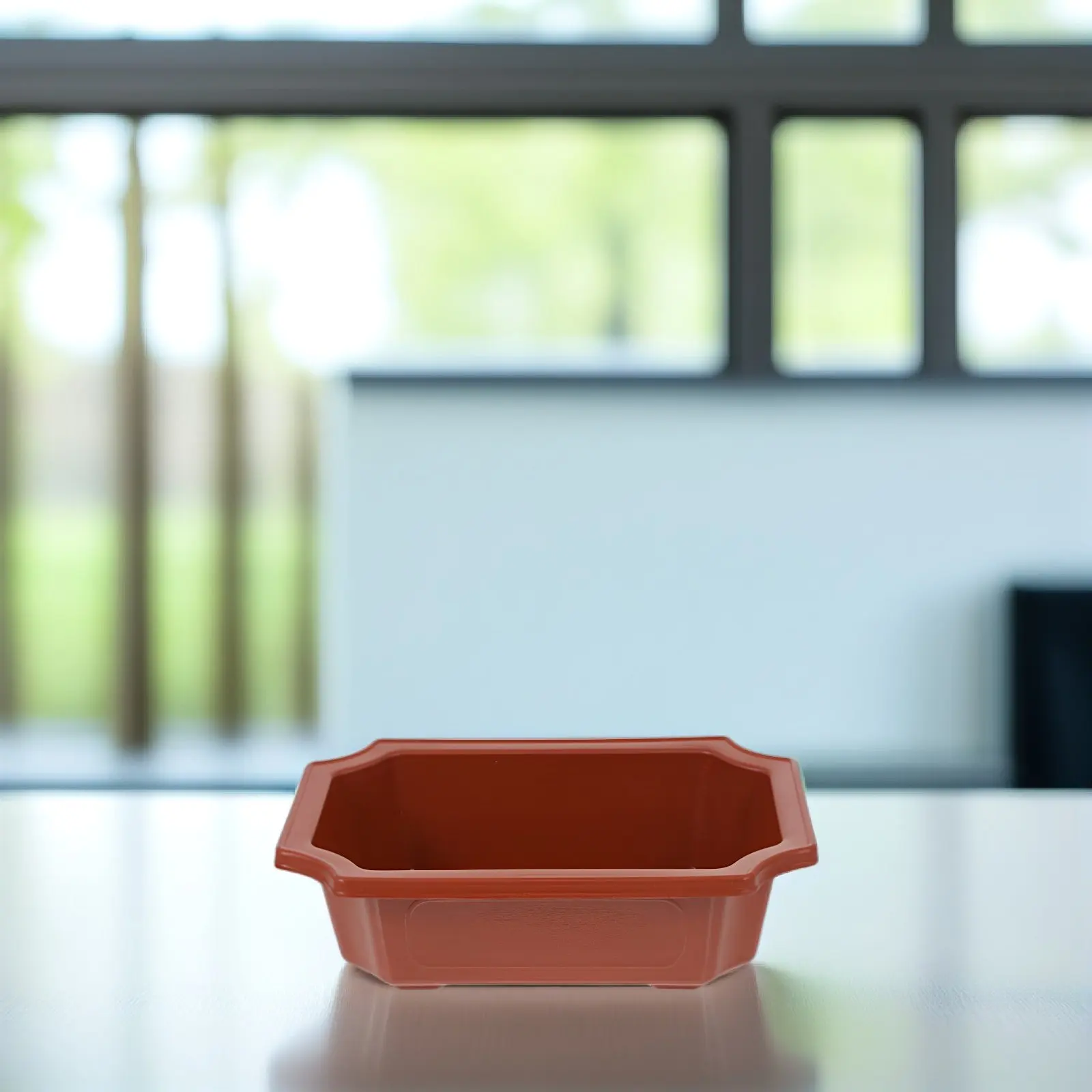 

Набор из 6 пластиковых горшков для растений с листьями, компактные контейнеры для суккулентов и бонсай, для дома, офиса, сада, балкона