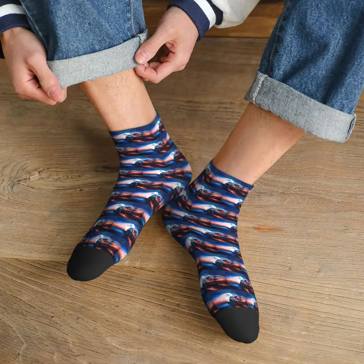 Retour vers le futur Delorean Time Machine chaussettes Harajuku bas de haute qualité toutes saisons chaussettes accessoires pour cadeaux unisexe