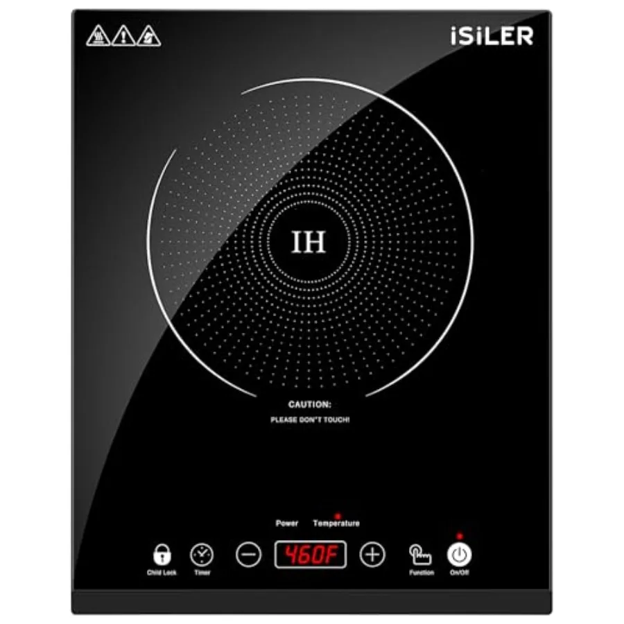 

Portable Induction Cooktop 1800W Sensor Touch Electric Induction Cooker Cooktop with Safety Lock Countertop Burner with Timer 9