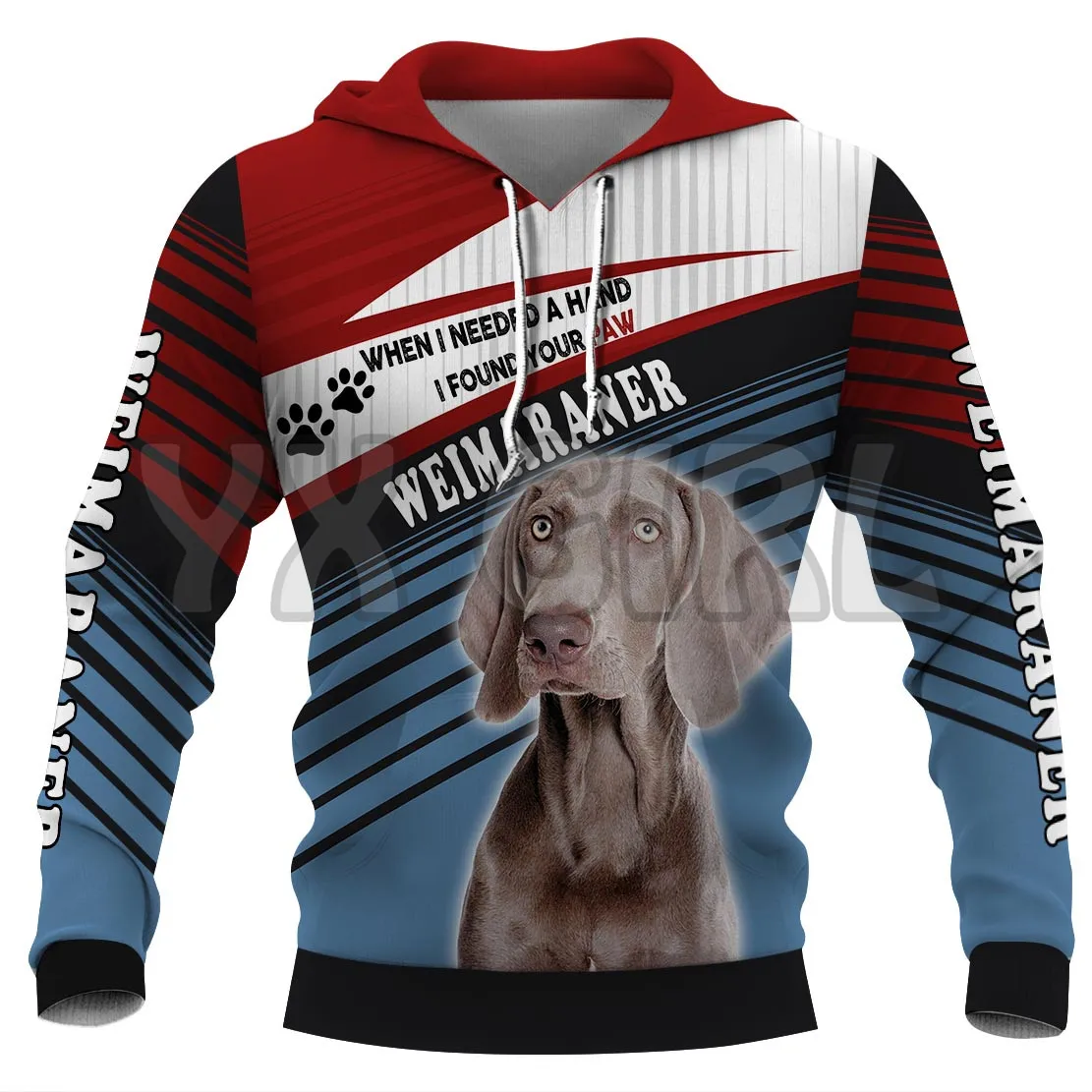 When I Needed A Hand I Found Your Paw Border Collie3D Printed Hoodies  Unisex Pullovers Funny Dog Hoodie Casual Street Tracksuit