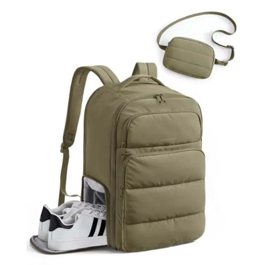 

Женский дорожный рюкзак 35 л, 17,3 дюйма, ручная кладь, одобренная для авиаперелетов, рюкзак для личных вещей, дорожная сумка, водонепроницаемый, повседневный